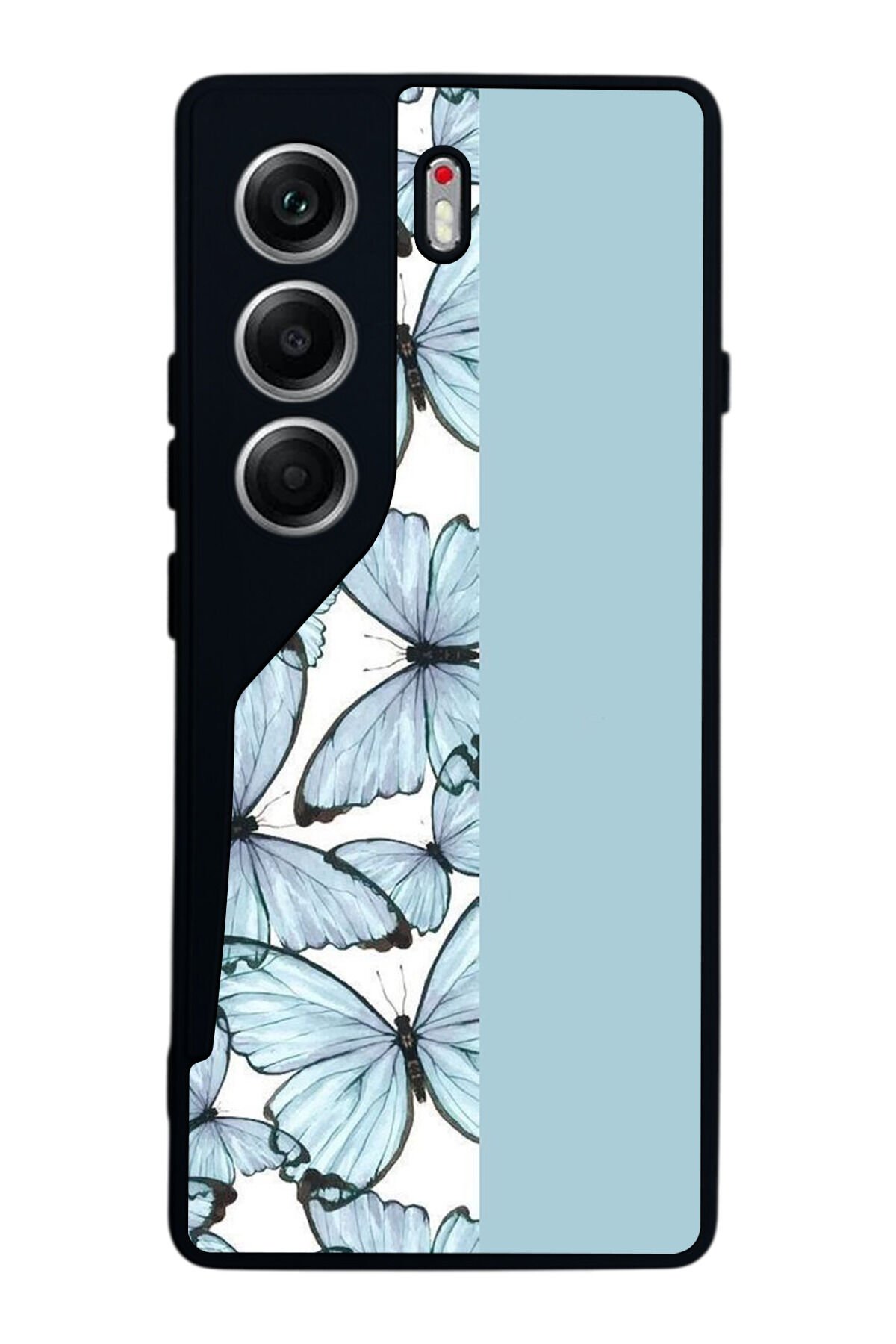 Tecno Camon 40 Uyumlu Kelebek Tasarımlı Glossy Premium Kılıf