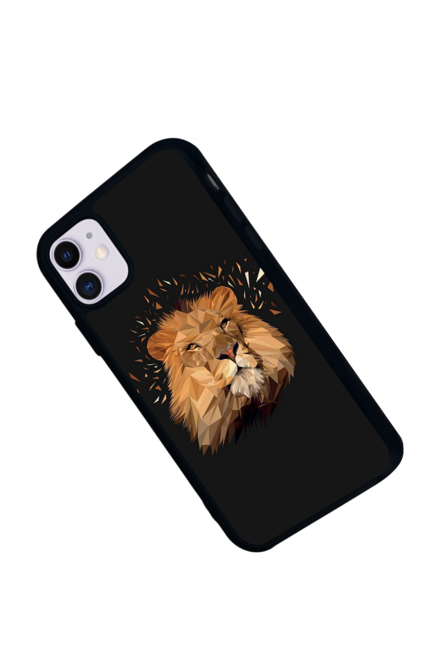iPhone 11 Uyumlu Aslan Tasarımlı Glossy Premium Kılıf