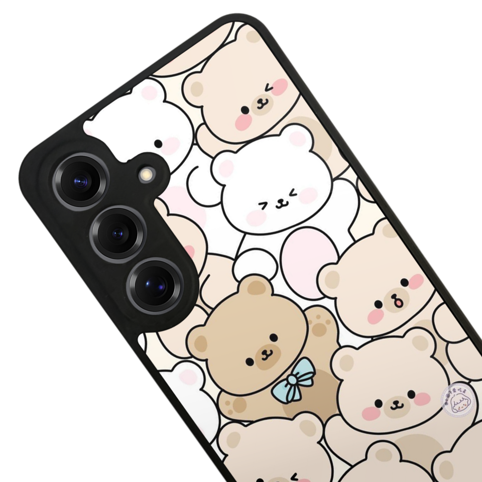 Samsung Galaxy S25 Uyumlu Ayı Tasarımlı Glossy Premium Kılıf