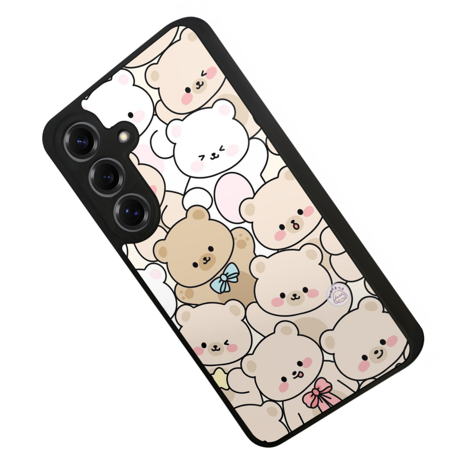 Samsung Galaxy S25 Uyumlu Ayı Tasarımlı Glossy Premium Kılıf