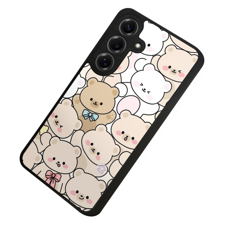 Samsung Galaxy S25 Uyumlu Ayı Tasarımlı Glossy Premium Kılıf