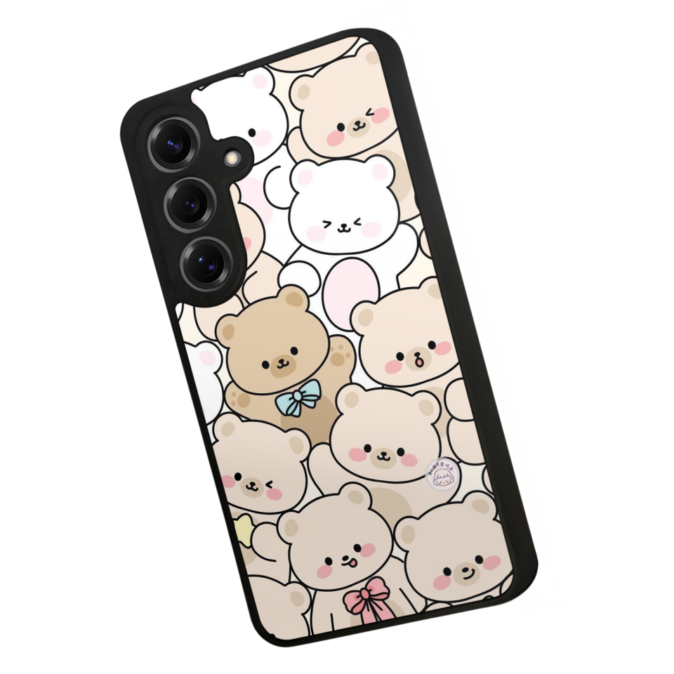 Samsung Galaxy S25 Uyumlu Ayı Tasarımlı Glossy Premium Kılıf