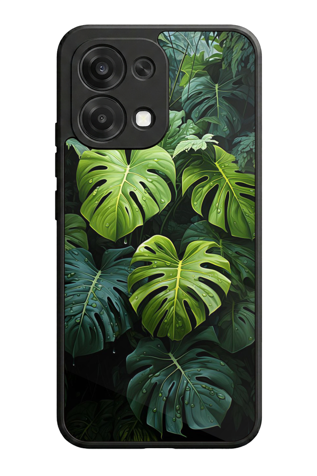 Oppo A6 Pro Uyumlu Botanik Tasarımlı Glossy Premium Kılıf