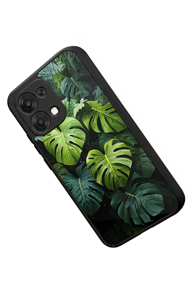 Oppo A6 Pro Uyumlu Botanik Tasarımlı Glossy Premium Kılıf
