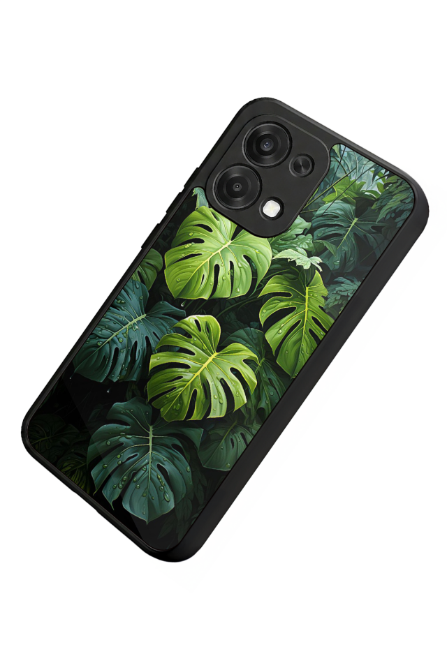 Oppo A6 Pro Uyumlu Botanik Tasarımlı Glossy Premium Kılıf