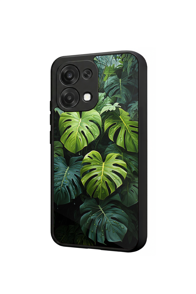 Oppo A6 Pro Uyumlu Botanik Tasarımlı Glossy Premium Kılıf