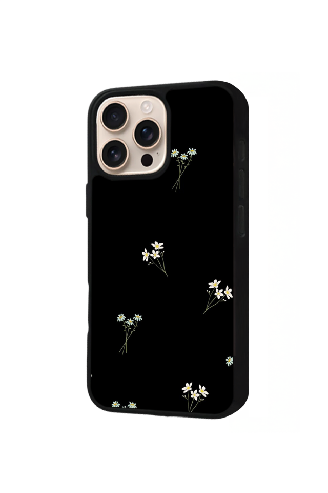 iPhone 16 Pro Uyumlu Cicek Tasarımlı Glossy Premium Kılıf