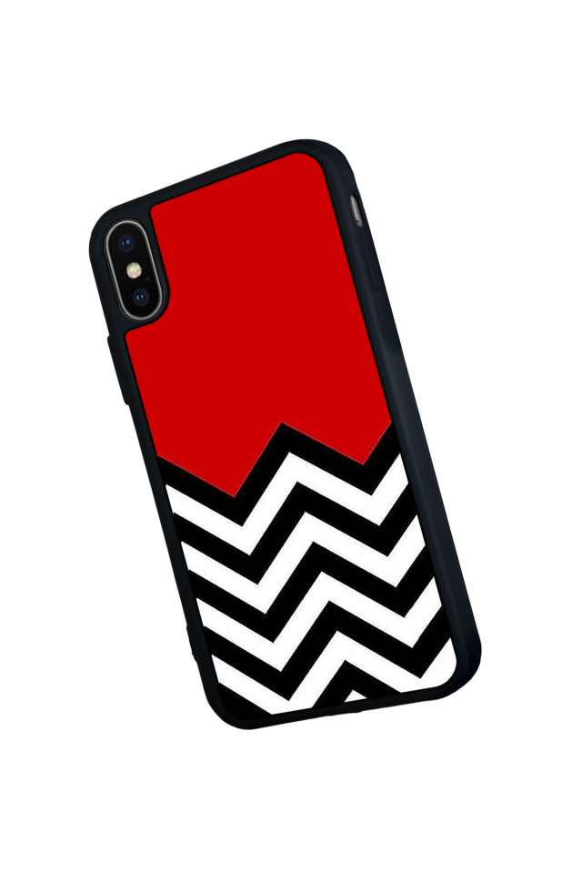 iPhone X/ XS Uyumlu Çizgi Sanatı Tasarımlı Glossy Premium Kılıf