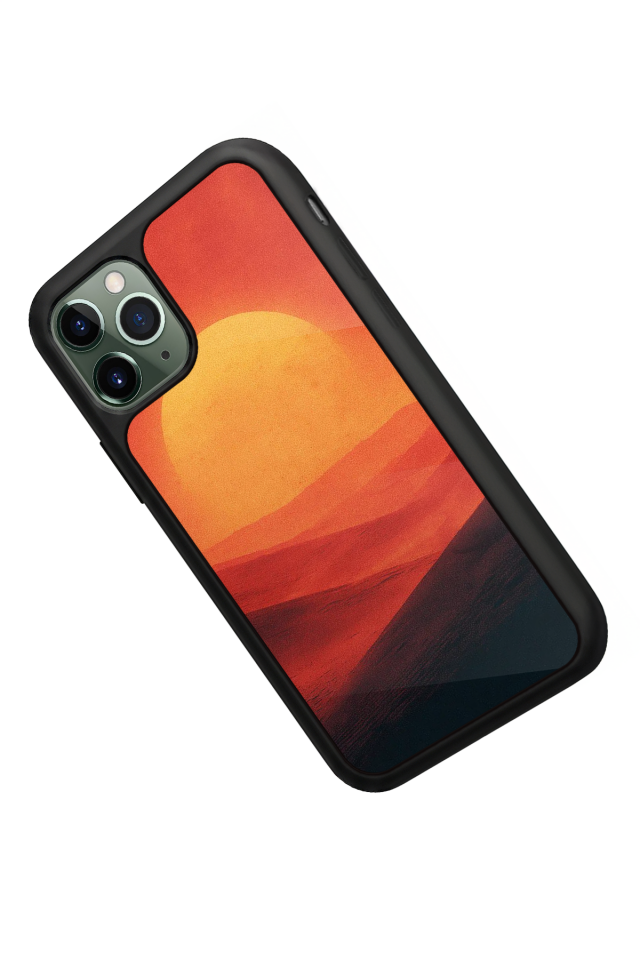 iPhone 11 Pro Max Uyumlu Güneş Tasarımlı Glossy Premium Kılıf