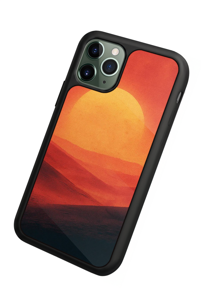 iPhone 11 Pro Max Uyumlu Güneş Tasarımlı Glossy Premium Kılıf