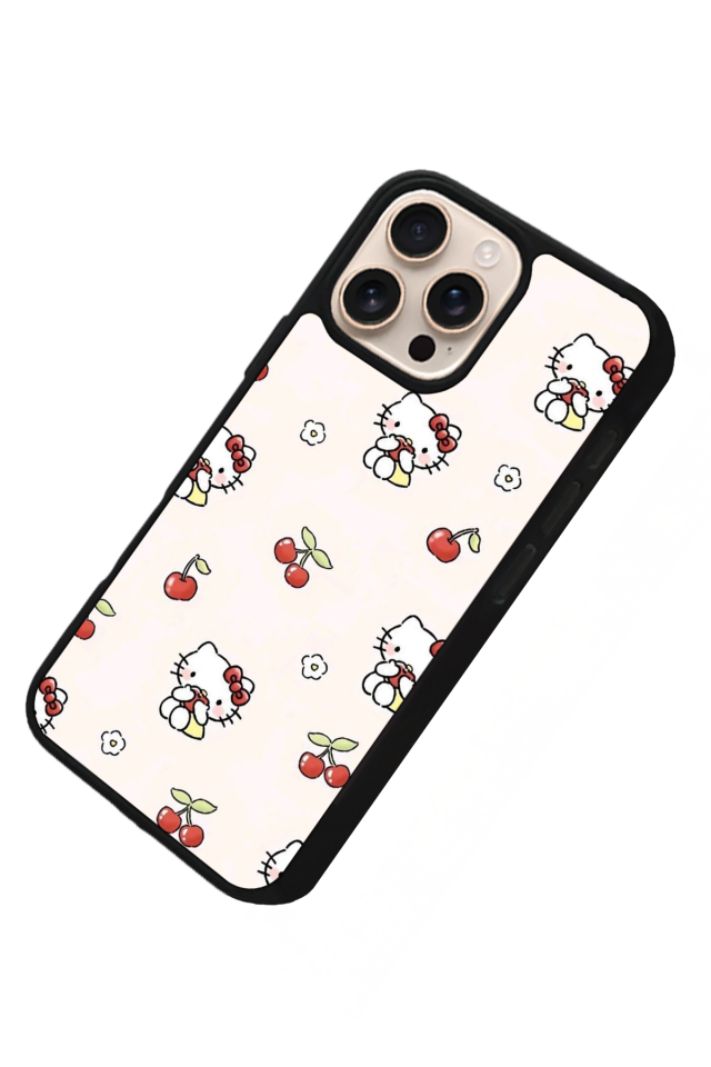 iPhone 14 Pro Uyumlu HelloKitty Tasarımlı Glossy Premium Kılıf