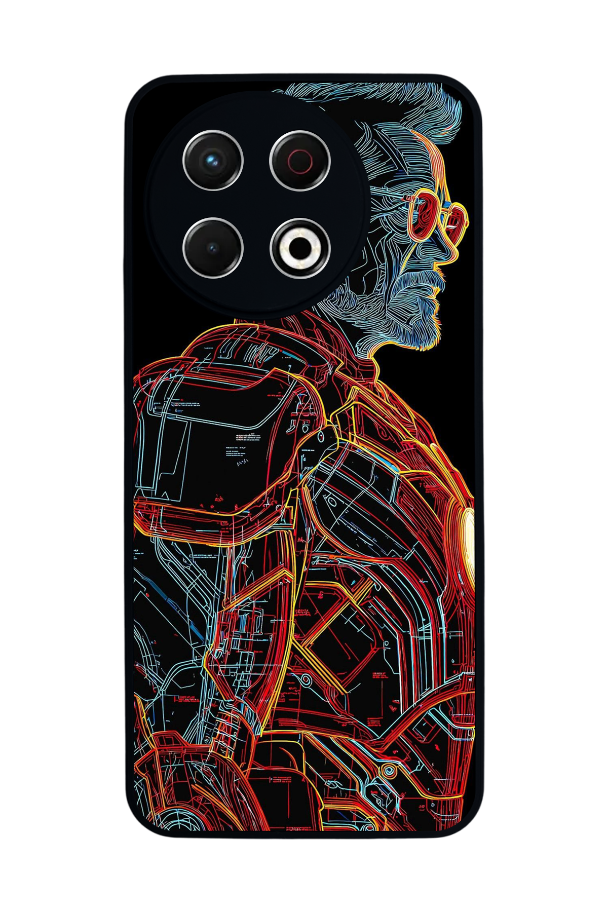 Tecno Spark 30 Pro Uyumlu Iron Man ( Demir Adam ) Tasarımlı Glossy Premium Kılıf