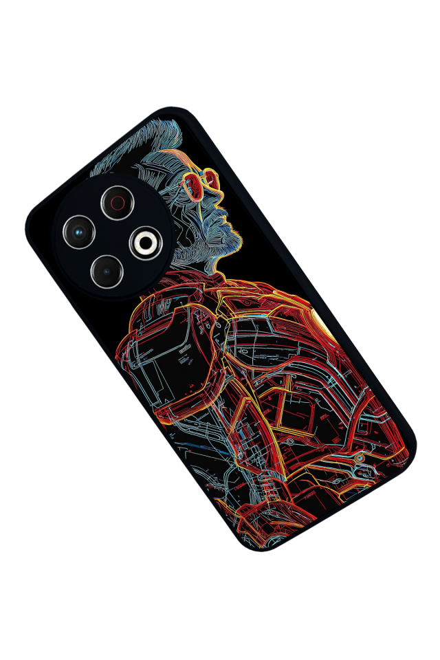 Tecno Spark 30 Pro Uyumlu Iron Man ( Demir Adam ) Tasarımlı Glossy Premium Kılıf