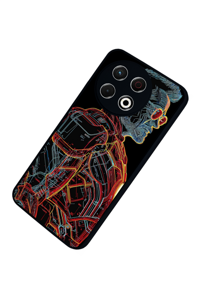 Tecno Spark 30 Pro Uyumlu Iron Man ( Demir Adam ) Tasarımlı Glossy Premium Kılıf