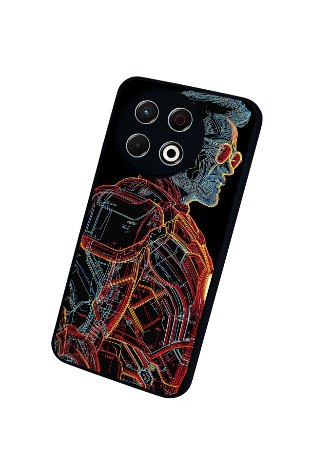 Tecno Spark 30 Pro Uyumlu Iron Man ( Demir Adam ) Tasarımlı Glossy Premium Kılıf
