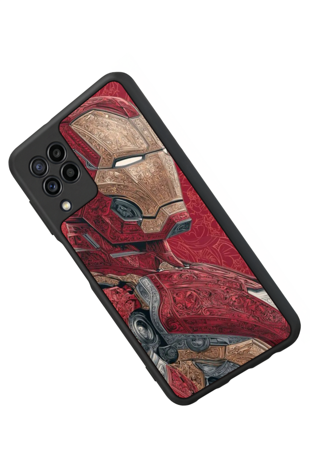 Samsung Galaxy M32 Uyumlu  Iron Man ( Demir Adam ) Tasarımlı Glossy Premium Kılıf