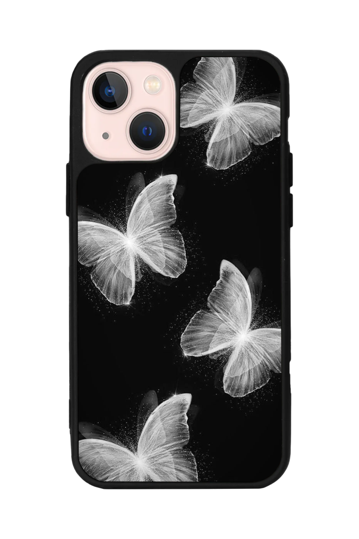 iPhone 13 Mini Uyumlu Kelebek Tasarımlı Glossy Premium Kılıf