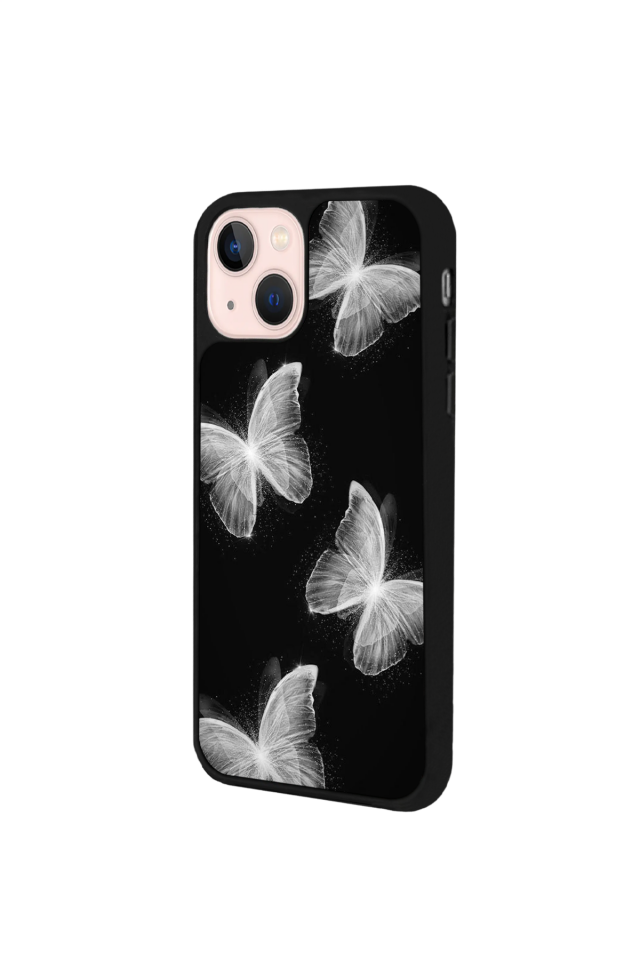 iPhone 13 Mini Uyumlu Kelebek Tasarımlı Glossy Premium Kılıf