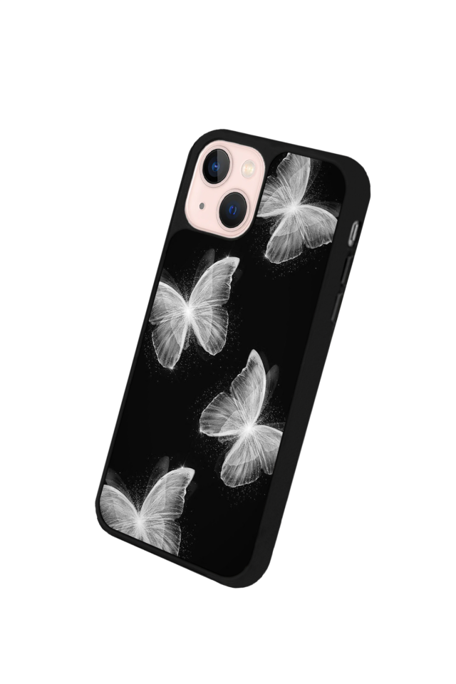 iPhone 13 Mini Uyumlu Kelebek Tasarımlı Glossy Premium Kılıf
