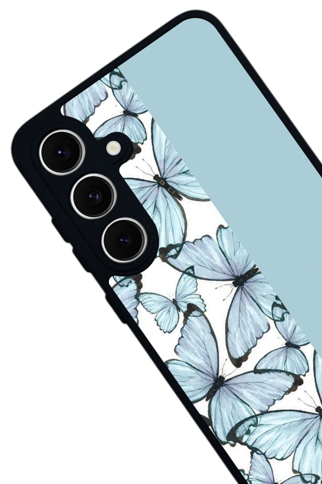 Samsung Galaxy S24 FE Uyumlu Kelebek Tasarımlı Glossy Premium Kılıf