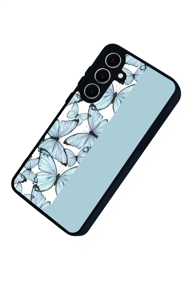Samsung Galaxy S24 FE Uyumlu Kelebek Tasarımlı Glossy Premium Kılıf