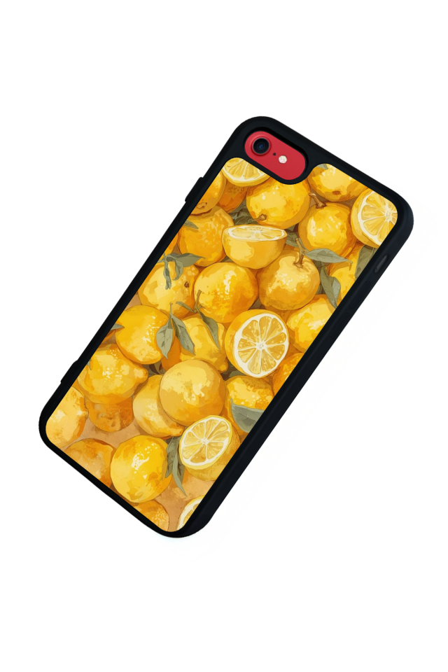 iPhone 8 Uyumlu Limon Tasarımlı Glossy Premium Kılıf