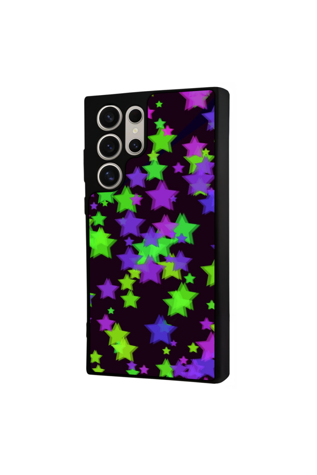 Samsung Galaxy S23 Ultra Uyumlu Retro Yildizlar Tasarımlı Glossy Premium Kılıf