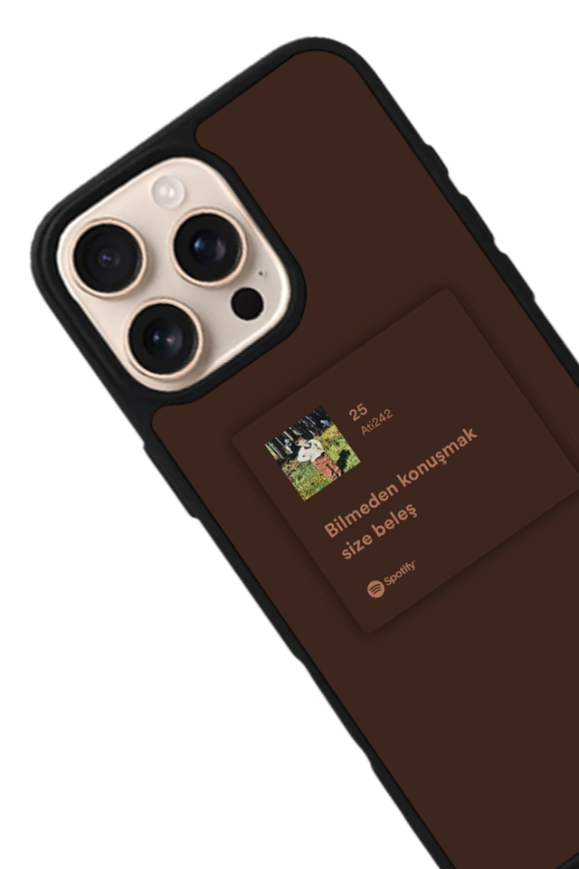 iPhone 16 Pro Max Uyumlu Sarki Sozleri Tasarımlı Glossy Premium Kılıf