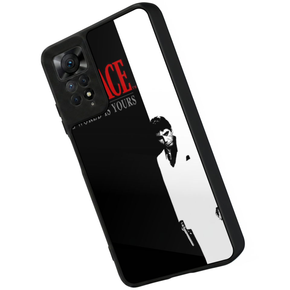 Xiaomi Redmi Note 11 Pro Uyumlu Scarface Tasarımlı Glossy Premium Kılıf