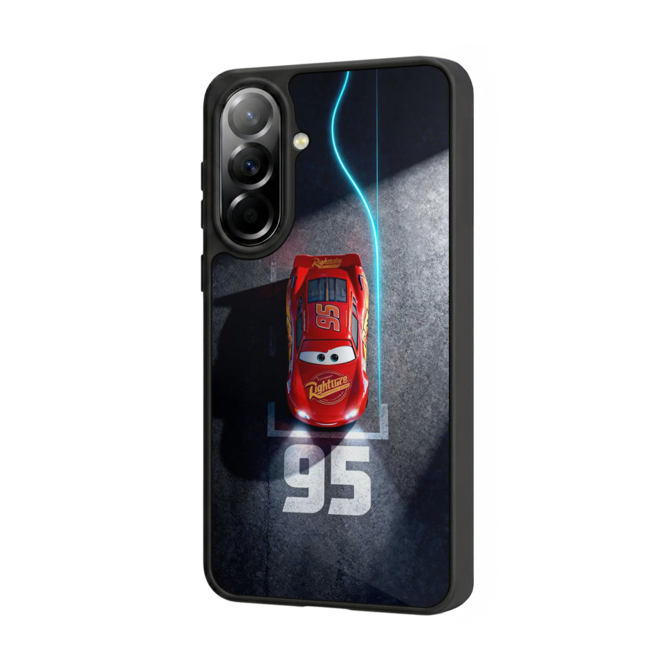 Samsung Galaxy A57 Uyumlu Şimsek McQueen Tasarımlı Glossy Premium Kılıf