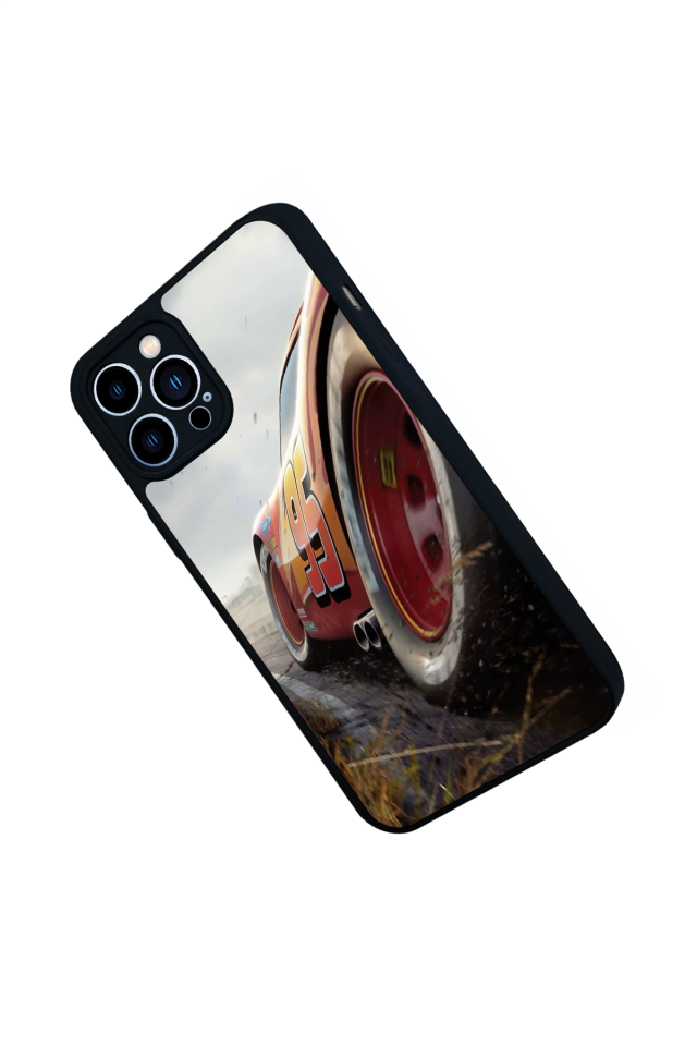 iPhone 12 Pro Max Uyumlu Şimsek McQueen Tasarımlı Glossy Premium Kılıf
