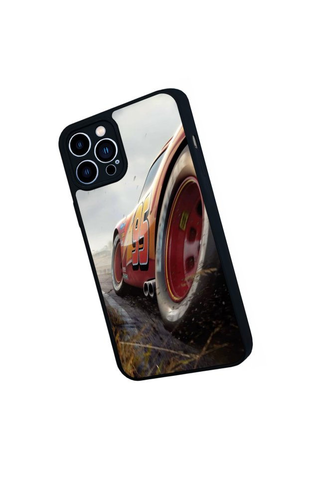 iPhone 12 Pro Max Uyumlu Şimsek McQueen Tasarımlı Glossy Premium Kılıf