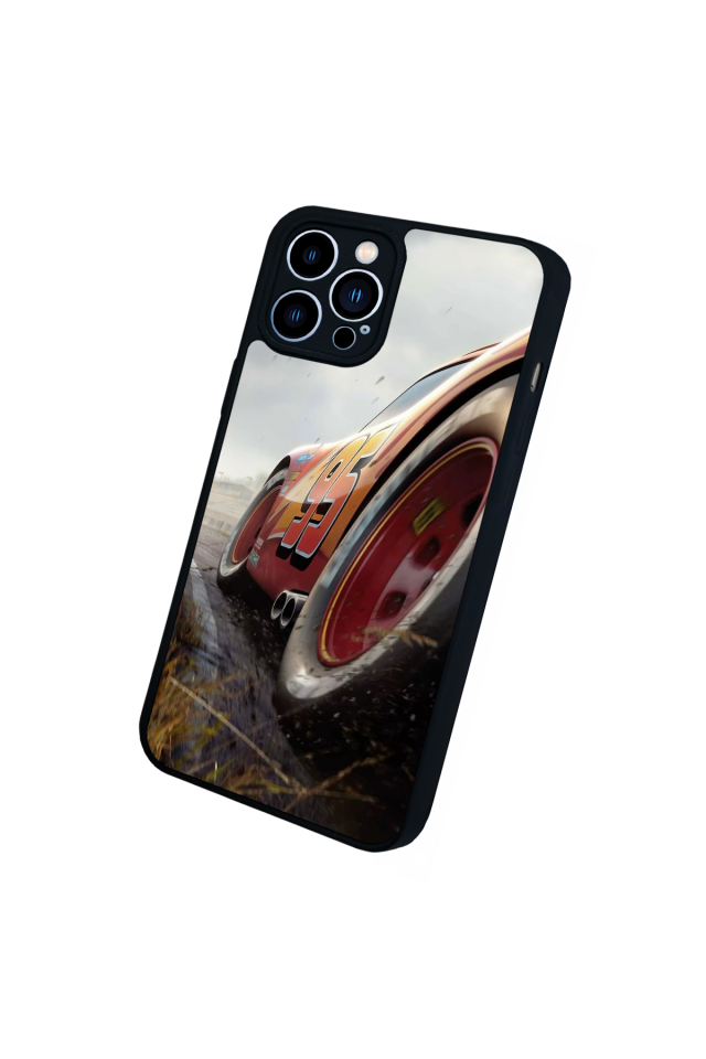 iPhone 12 Pro Max Uyumlu Şimsek McQueen Tasarımlı Glossy Premium Kılıf