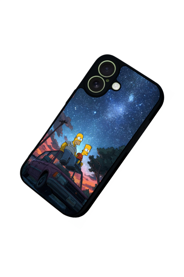 iPhone 17 Uyumlu The Simpsons Tasarımlı Glossy Premium Kılıf