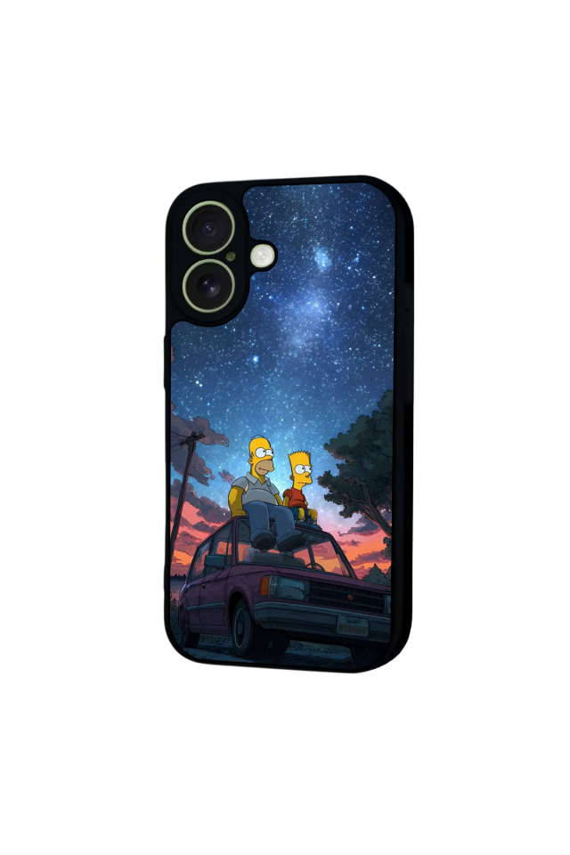 iPhone 17 Uyumlu The Simpsons Tasarımlı Glossy Premium Kılıf