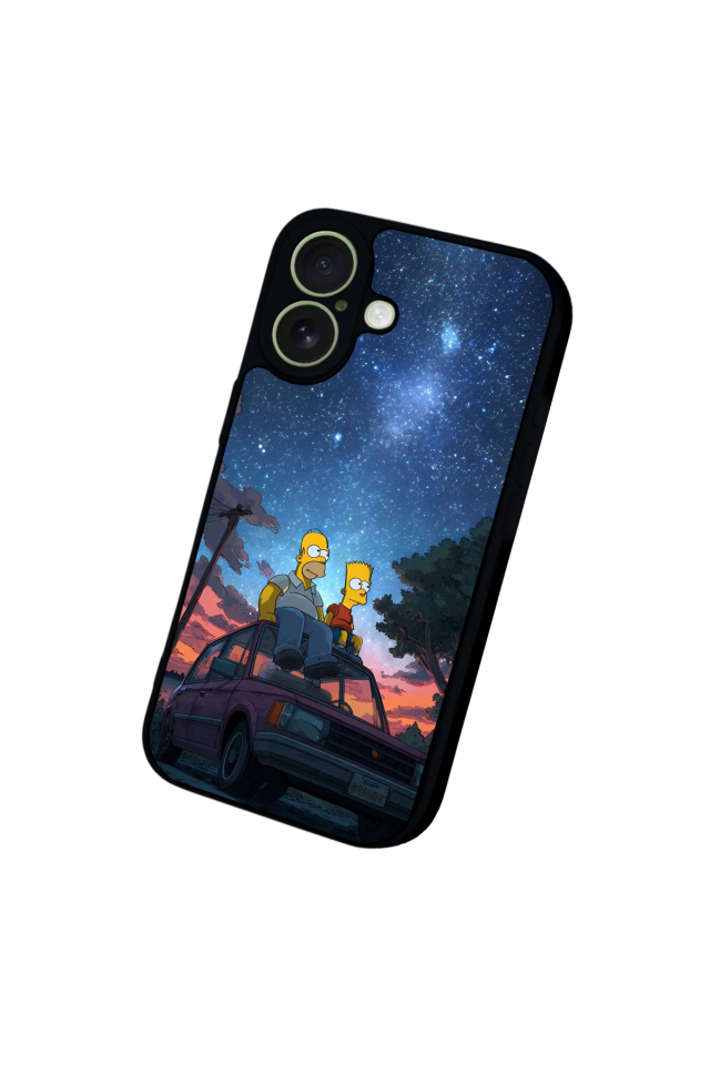 iPhone 17 Uyumlu The Simpsons Tasarımlı Glossy Premium Kılıf