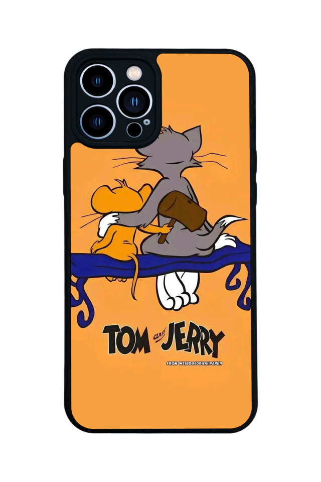 iPhone 13 Pro Max Uyumlu Tom And Jerry Tasarımlı Glossy Premium Kılıf