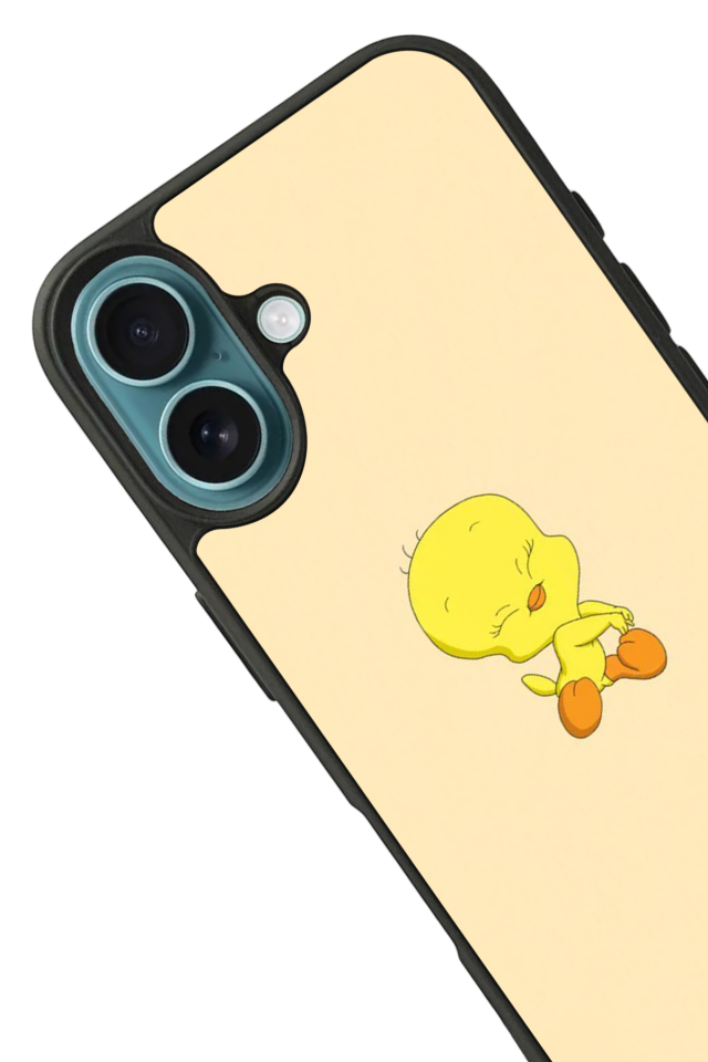 iPhone 16 Plus Uyumlu Tweety Tasarımlı Glossy Premium Kılıf