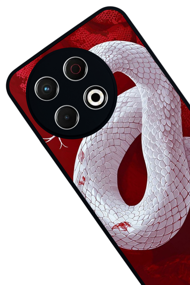 Tecno Spark 30 Pro Uyumlu Yılan Tasarımlı Glossy Premium Kılıf