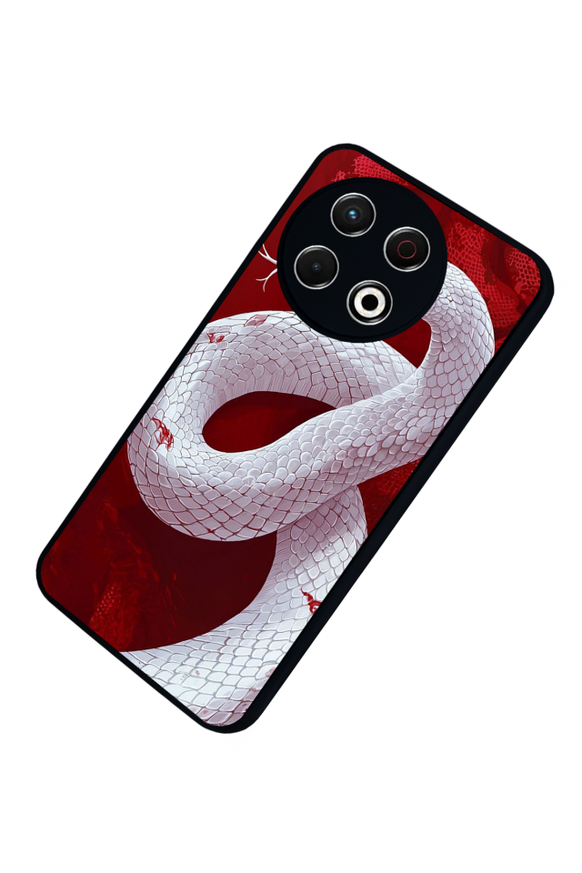 Tecno Spark 30 Pro Uyumlu Yılan Tasarımlı Glossy Premium Kılıf