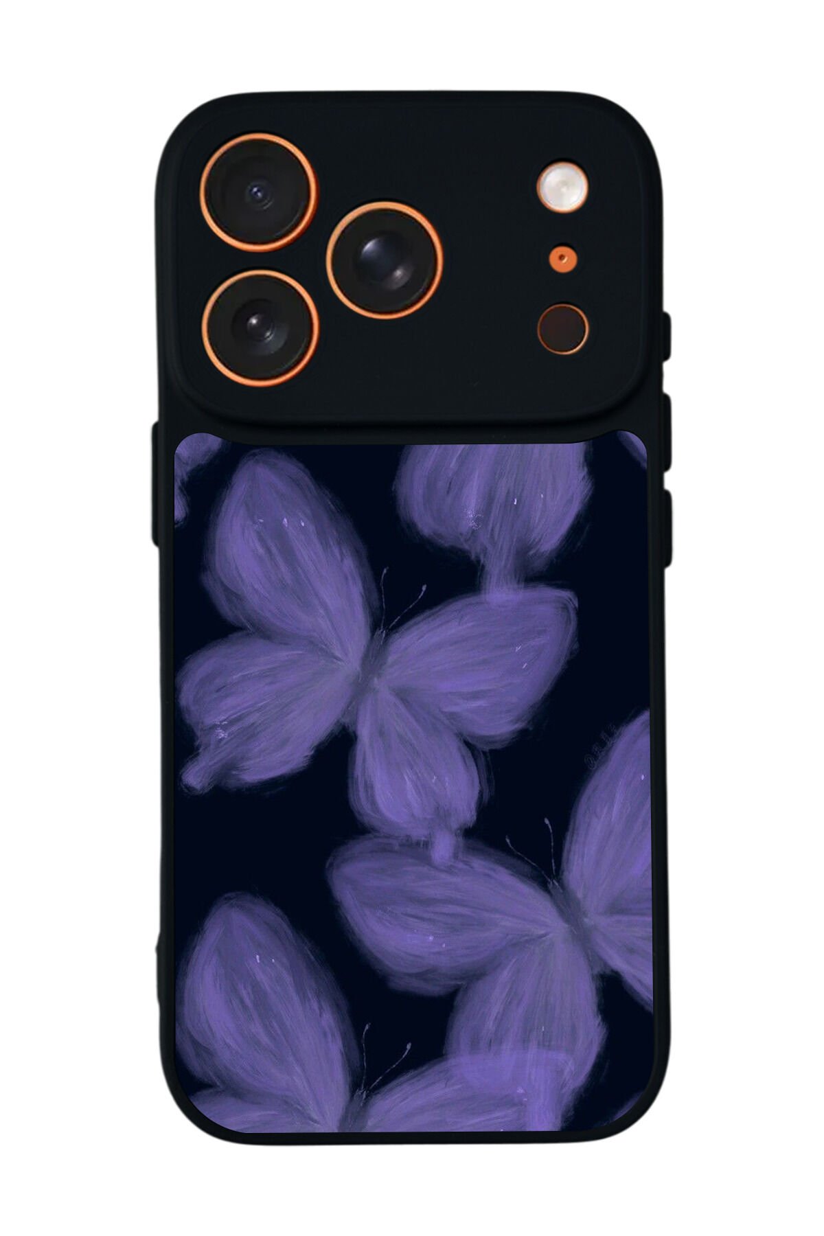 iPhone 17 Pro Max Uyumlu Kelebek Tasarımlı Glossy Premium Kılıf