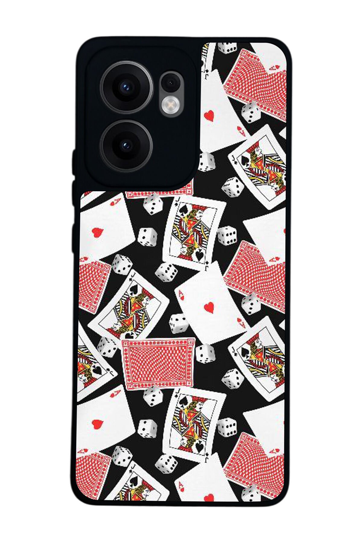 Oppo Reno 13F Uyumlu Kart Tasarımlı Glossy Premium Kılıf