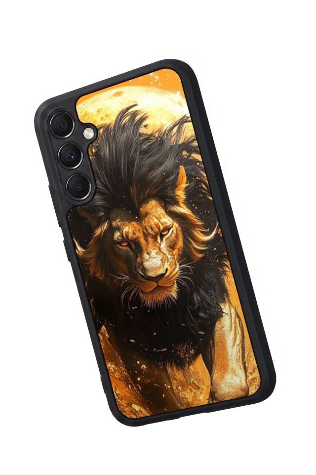 Samsung Galaxy M34 Uyumlu Aslan Tasarımlı Glossy Premium Kılıf