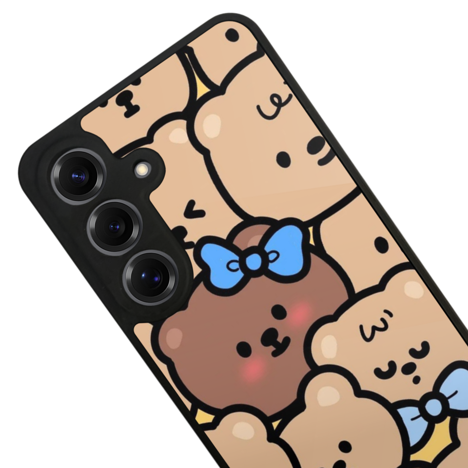 Samsung Galaxy S25 Uyumlu Ayı Tasarımlı Glossy Premium Kılıf