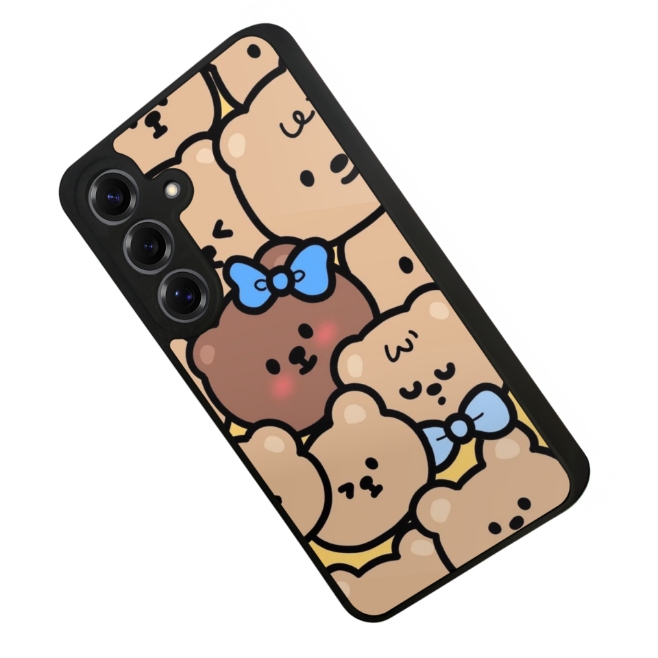 Samsung Galaxy S25 Uyumlu Ayı Tasarımlı Glossy Premium Kılıf