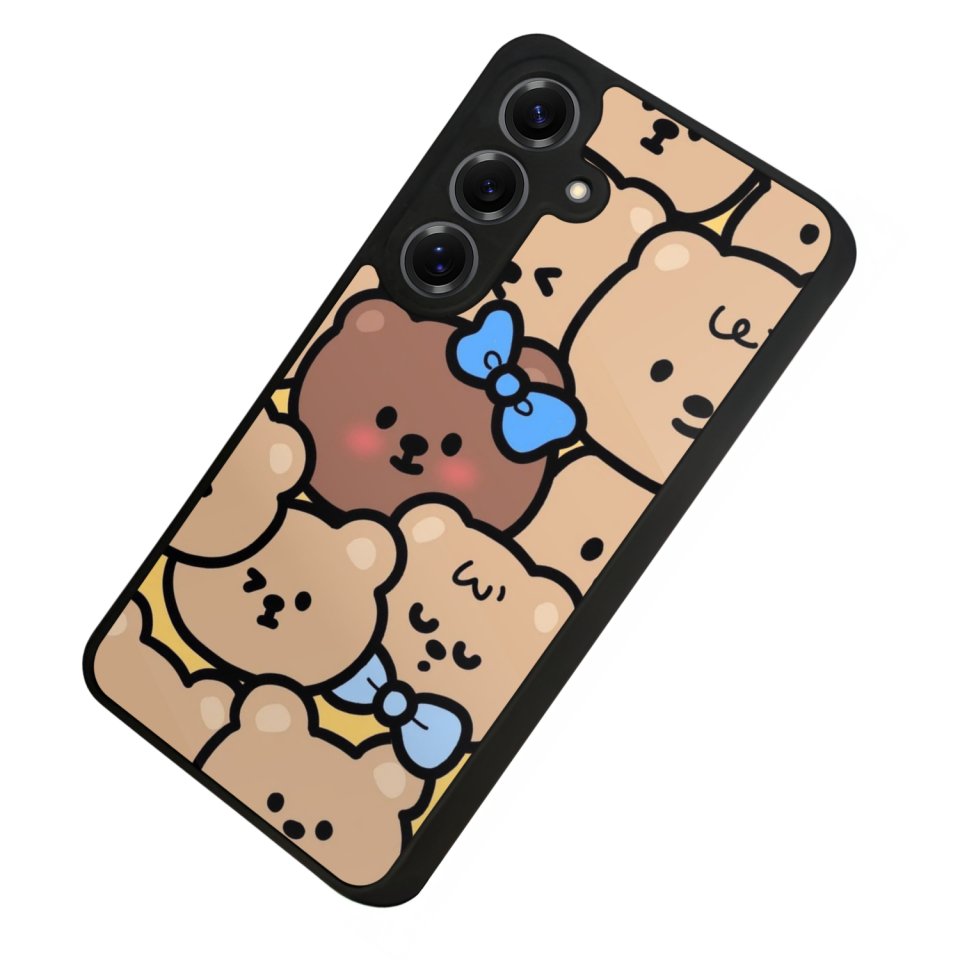 Samsung Galaxy S25 Uyumlu Ayı Tasarımlı Glossy Premium Kılıf