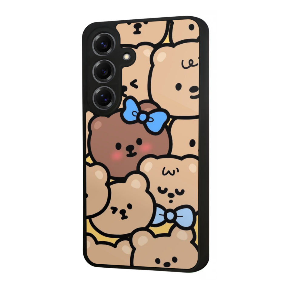 Samsung Galaxy S25 Uyumlu Ayı Tasarımlı Glossy Premium Kılıf