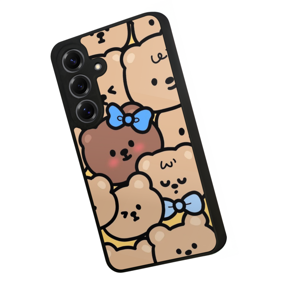 Samsung Galaxy S25 Uyumlu Ayı Tasarımlı Glossy Premium Kılıf