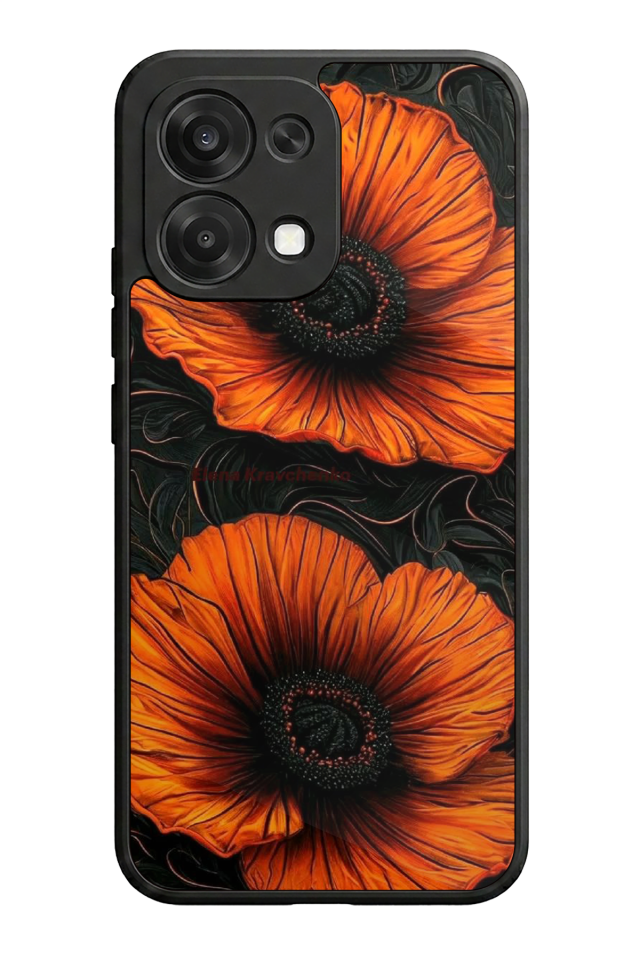 Oppo A6 Pro Uyumlu Botanik Tasarımlı Glossy Premium Kılıf