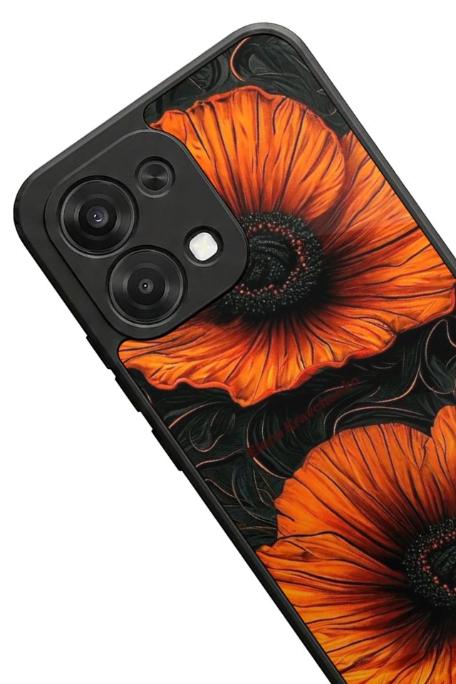 Oppo A6 Pro Uyumlu Botanik Tasarımlı Glossy Premium Kılıf